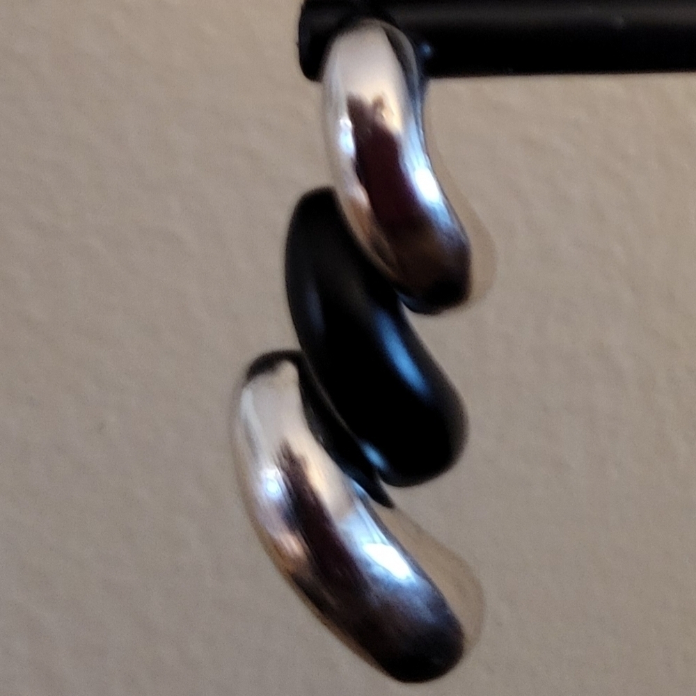 Vintage Mexican Sterling Silver Earrings ca.1970 - Picture 2 of 5
